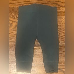 Hanna Andersson Ribbed Teal baby leggings, 3-6m. Unisex